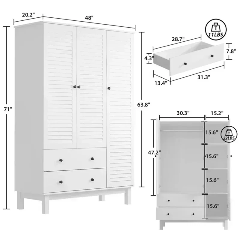 Z. A. Furniture - Z Neuer schlichter, moderner Kleiderschrank aus