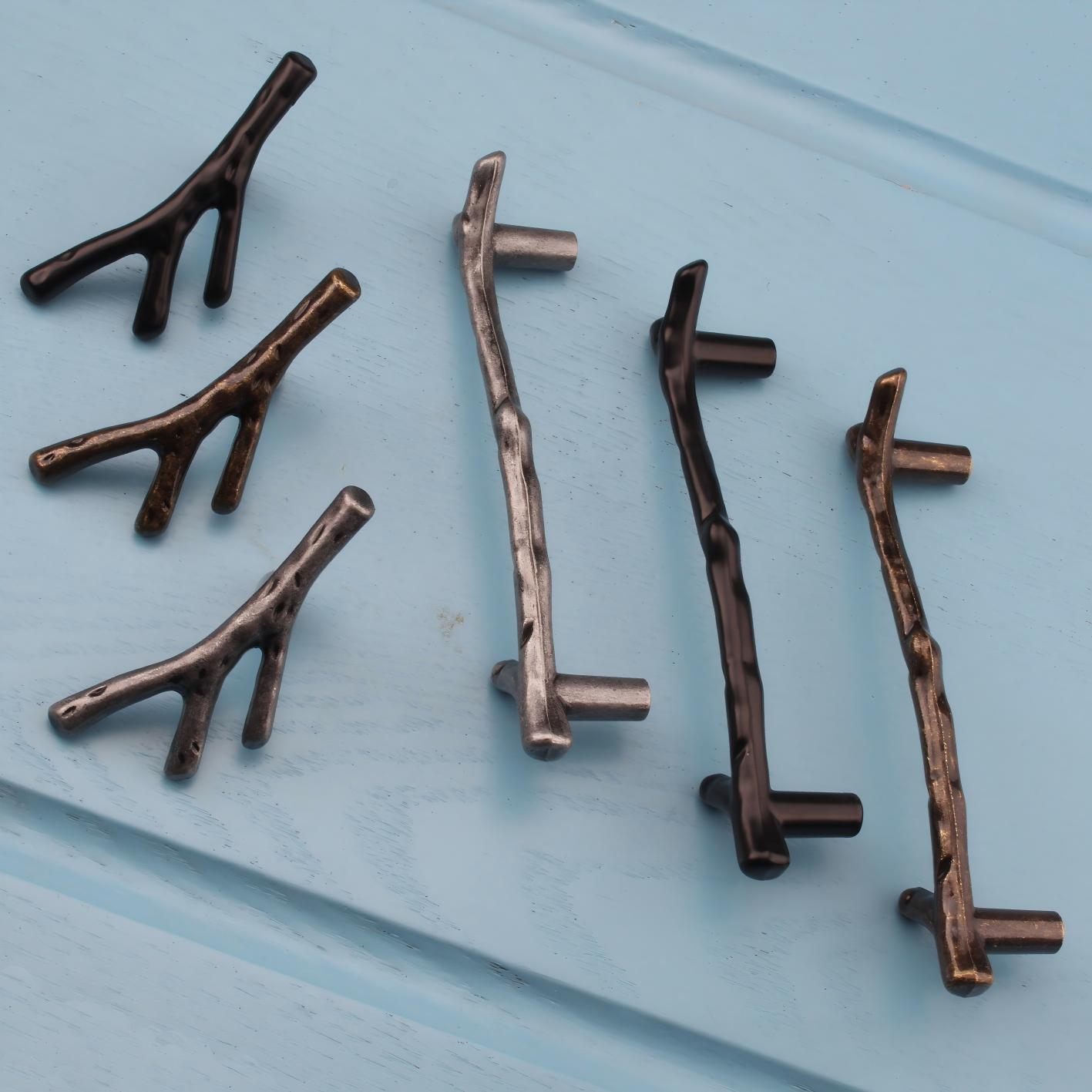 Unique Furniture Hardware - Moderne europäische Schubladengriffe aus schwarzer Bronze
