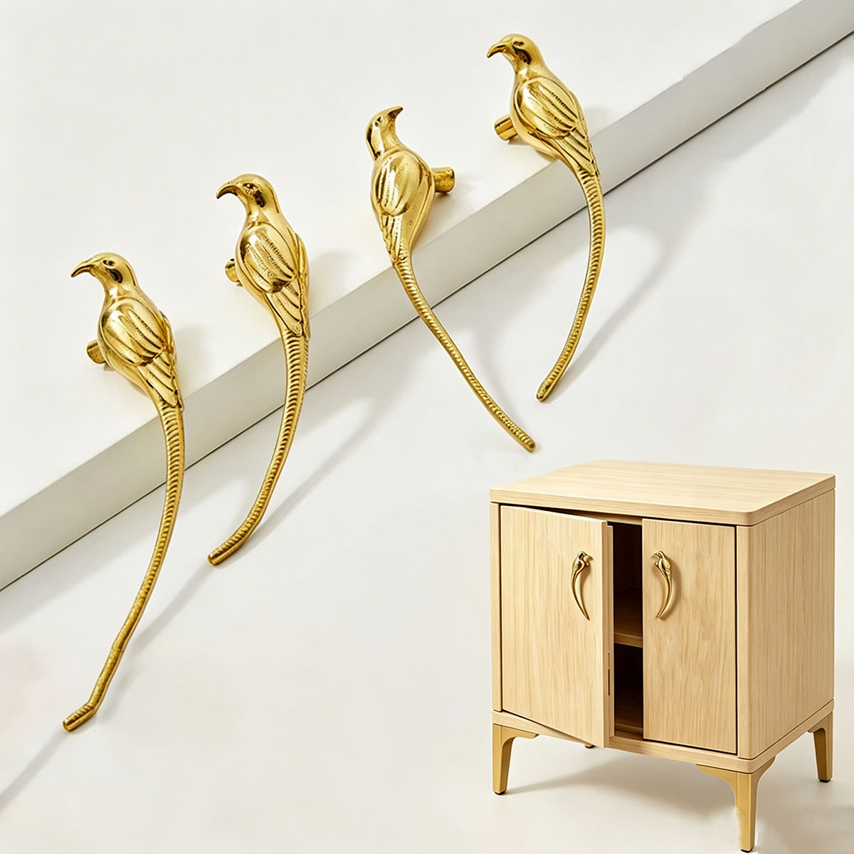Unique Furniture Hardware - Golden Bird Schubladengriffe – Einzigartige, personalisierte