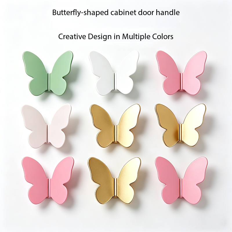 Drawer Pull Gold - Nordic Light Luxus Gold Schmetterlingsgriffe Bunte