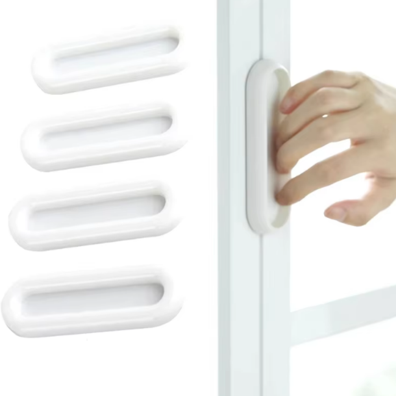 Furniture Hardware Kit - 4 Stück selbstklebende Türknaufgriffe, ovale Türgriffe