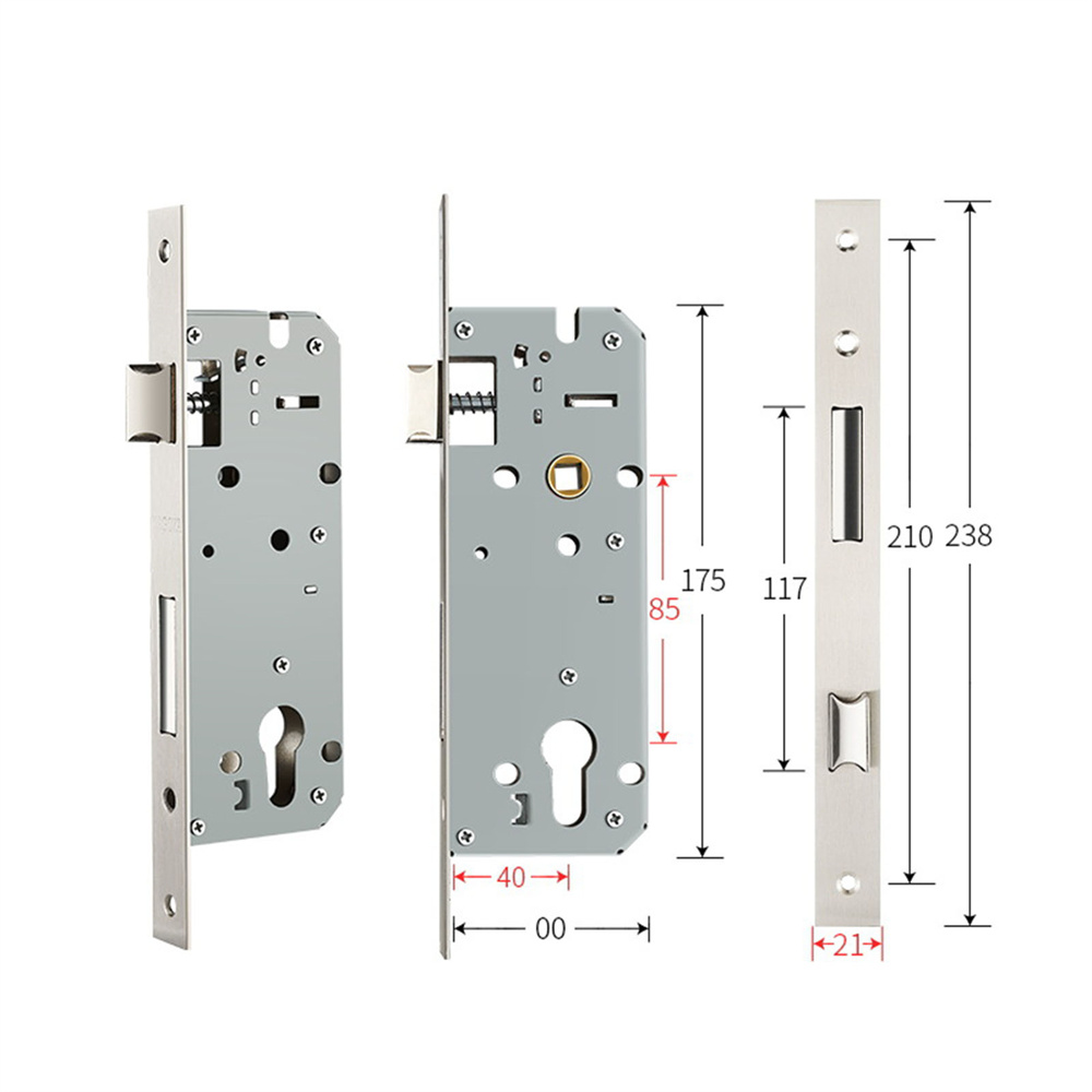 Furniture Hardware Fittings - 1 PCS 8520/8525/8530/8535 Metall Türschloss Edelstahl