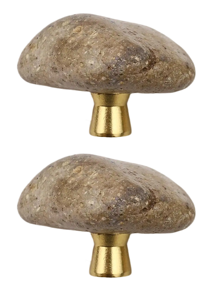 Unique Furniture Hardware - 2 Stück einzigartige kreative Naturstein-Türgriffe für
