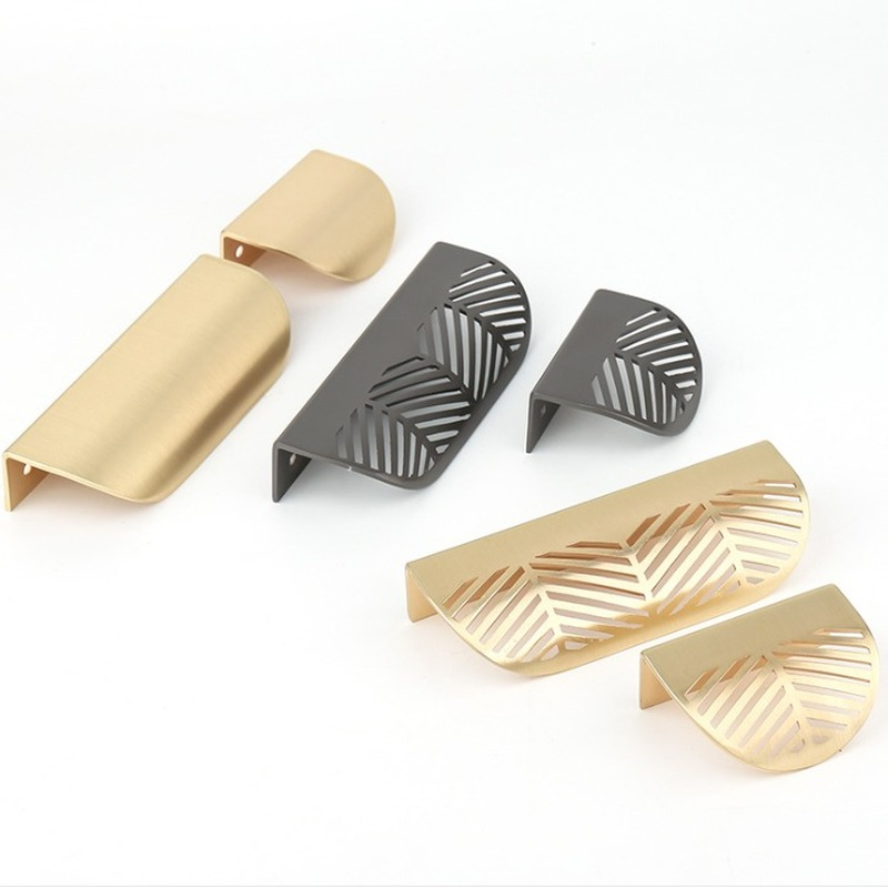 Blatt geformte Griff Gold Gebü – Drawer Pull Gold Bewertung und Preis